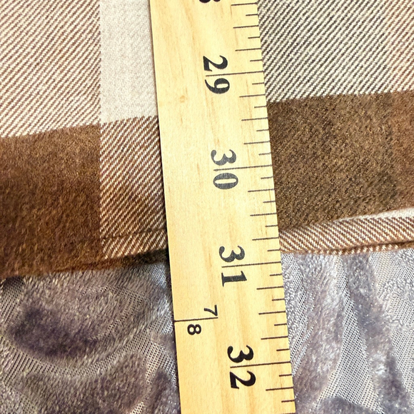 Pendleton Brown White Plaid Cotton Flannel Shirt XXL b14 - Picture 6 of 13